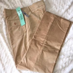 COURTENAY tan corduroy pants size 8 petite